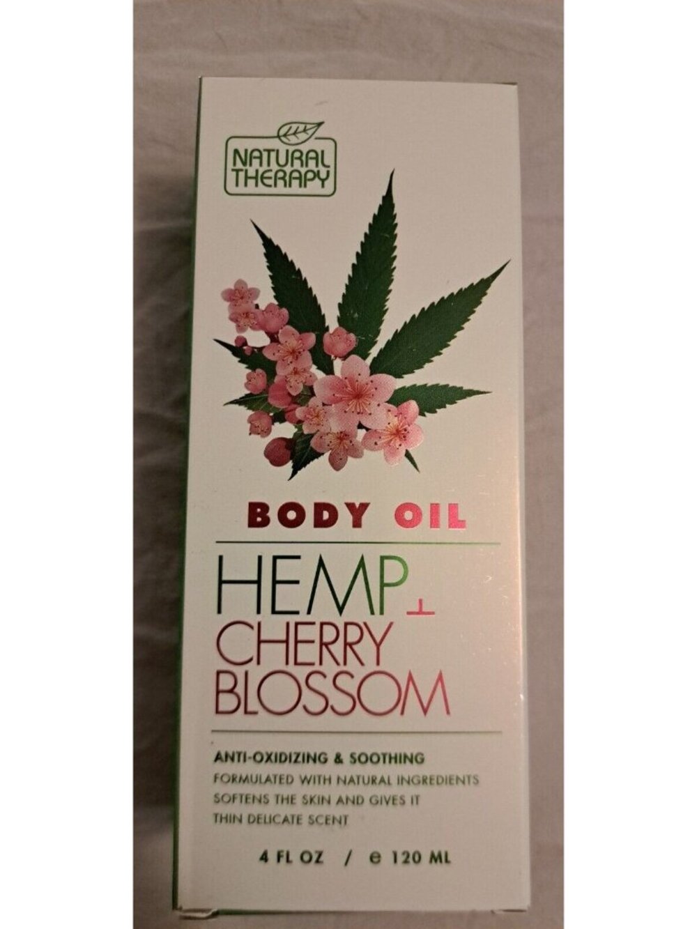 Natural Therapy 4‎ Oz Hemp & Cherry Blossom Anti-oxidizing Soothing Body Oil